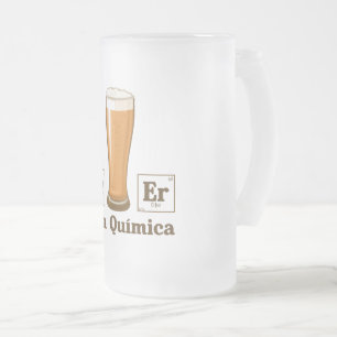 Pura Quimica Frosted Glass Beer Mug