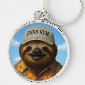 Pura Vida AI Sloth Key Ring