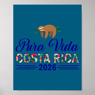 Pura vida costa rica 2026 tropical travel funny poster