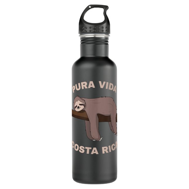 Pura Vida Costa Rica - Cool Costa Rica Sloth  710 Ml Water Bottle (Front)