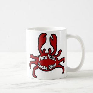 Pura Vida Costa Rica Crab Coffee Mug