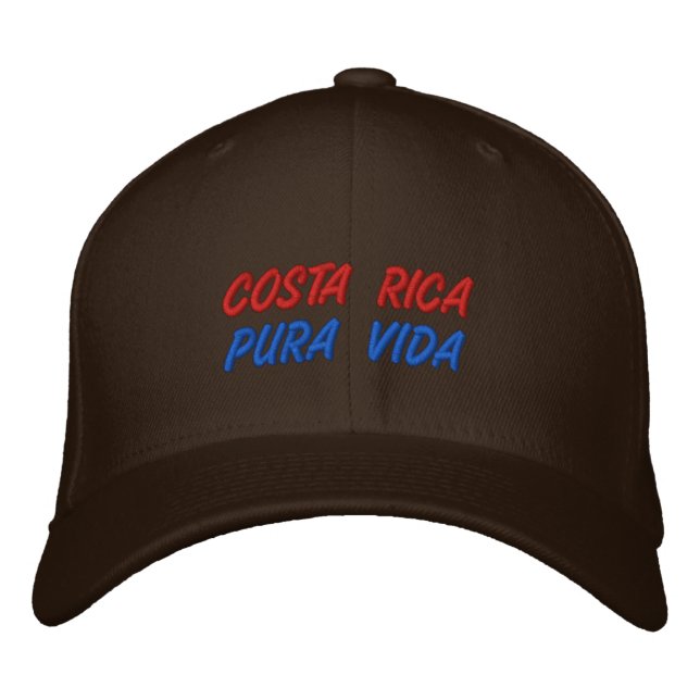 PURA VIDA COSTA RICA EMBROIDERED HAT (Front)