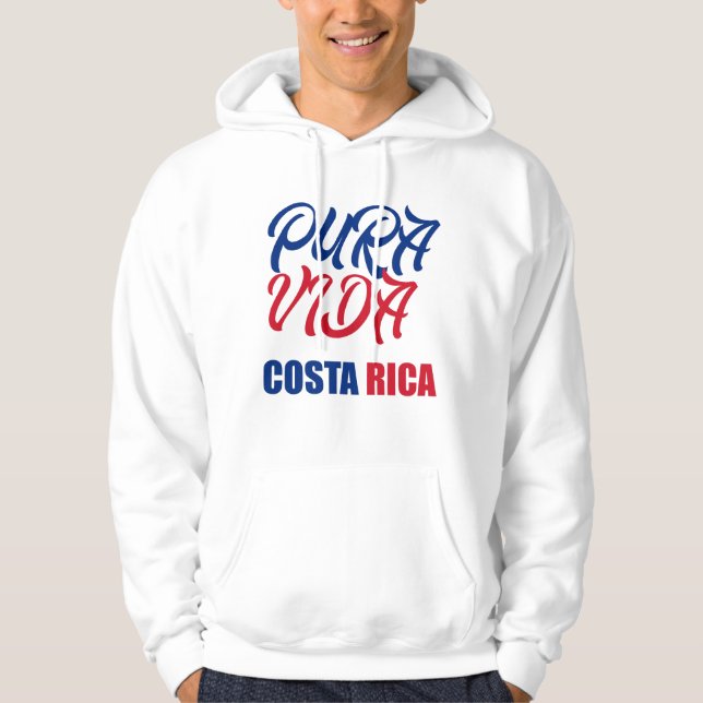 Pura Vida Costa Rica Gift Souvenir Ticos and Ticas Hoodie (Front)