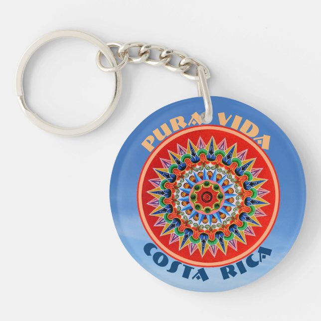 Pura Vida Costa Rica Key Ring (Front)
