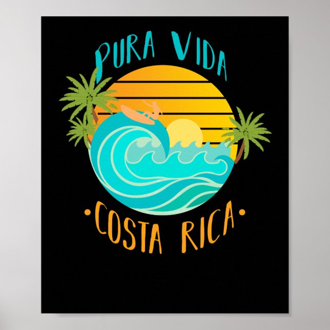 Pura Vida Costa Rica Poster (Front)