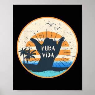 Pura Vida Costa Rica Shaka Sign Surfing Surfer Gif