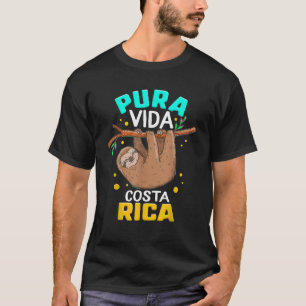 Pura Vida Costa Rica Sloth Sleepy Lazy Summer Vaca T-Shirt