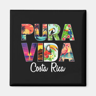 Pura Vida Costa Rica Souvenir Tropical Central Magnet