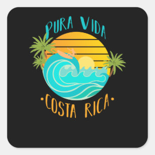 Pura Vida Costa Rica Square Sticker