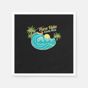 Pura Vida Costa Rica Vacation Beaches Ocean Sailin Napkin