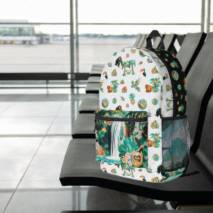Pura Vida   Cute Illustrated Costa Rica Printed Backpack