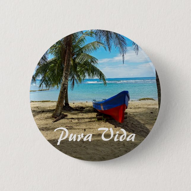 Pura Vida in Costa Rica - Central America 6 Cm Round Badge (Front)