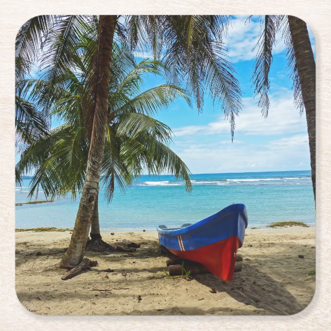 Pura Vida in Costa Rica - Central America Square Paper Coaster (Front)