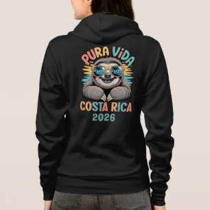 Pura Vida Sloth Lovers Costa Rica Relaxed Hoodie