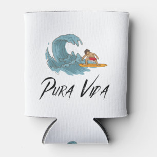 Pura Vida Surfers Costa Rica Can Cooler