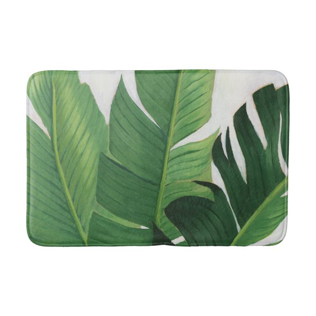Pura Vida - Tropical Leaves Bath Mat (Front)
