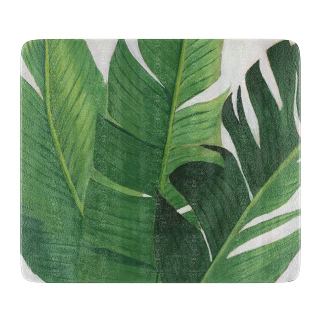 Pura Vida - Tropical Leaves Cutting Board (Front)