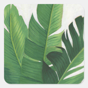 Pura Vida - Tropical Leaves Square Sticker