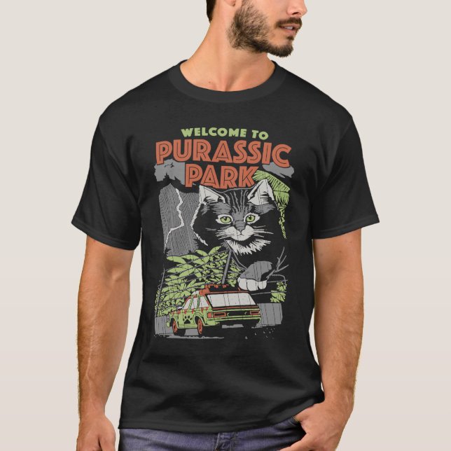 Purassic Park  Cat Owner Cat T-Shirt (Front)