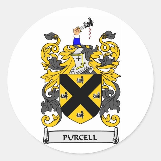 PURCELL Coat of Arms Classic Round Sticker (Front)