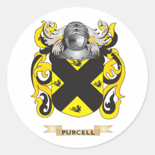 Purcell Coat of Arms (Family Crest) Classic Round Sticker