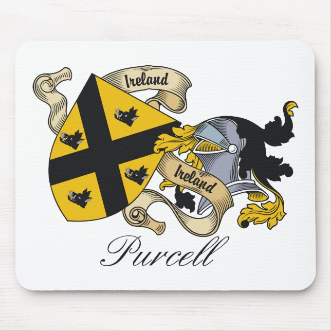 Purcell Family Crest Mouse Mat (Front)