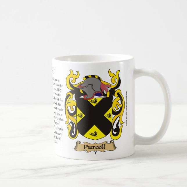 Purcell, the Origin, the Meaning and the Crest Mug (Right)