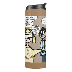 Purchase and tender out of woman Justitia Thermal Tumbler