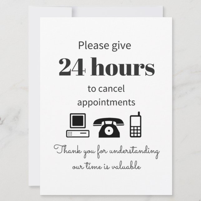 Purchase this 24 hour cancellation policy (Front)