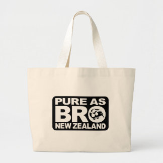 Pure as bro, New Zealand Large Tote Bag