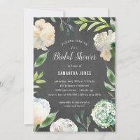 Pure Beauty Chalkboard Shower Party Invitation