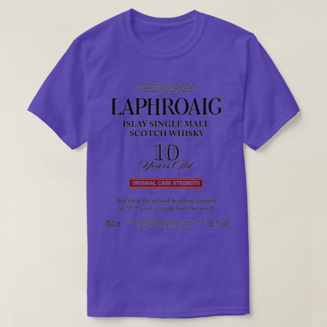 Pure Beer Laphroaig Scotch Whisky T-Shirt (Design Front)