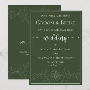 Pure Bliss: Daisy Flower Wedding Invitation