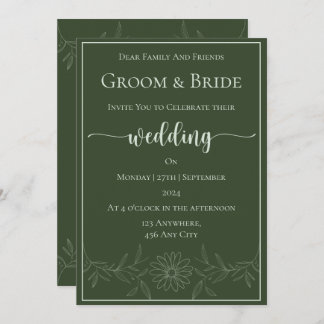 Pure Bliss: Daisy Flower Wedding Invitation
