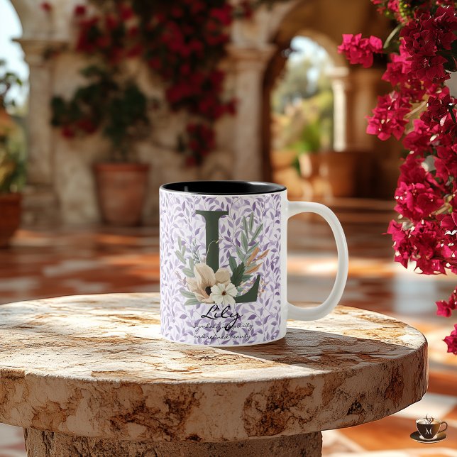 Pure Boho Chic Mug with Lily's Floral Monogram (Creator Uploaded)