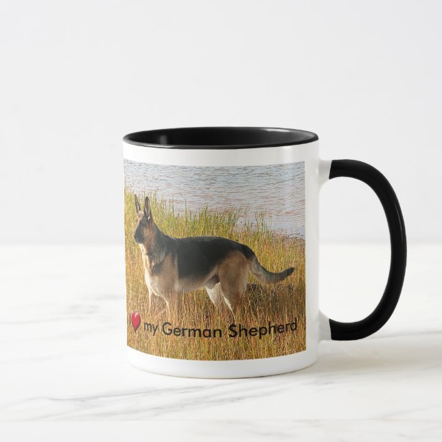Pure Bred German Shepherd Photo on Ceramic Mug (Right)