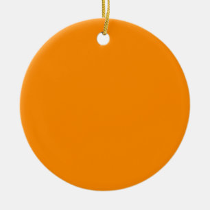 Pure Bright Orange Customised Template Blank Ceramic Tree Decoration