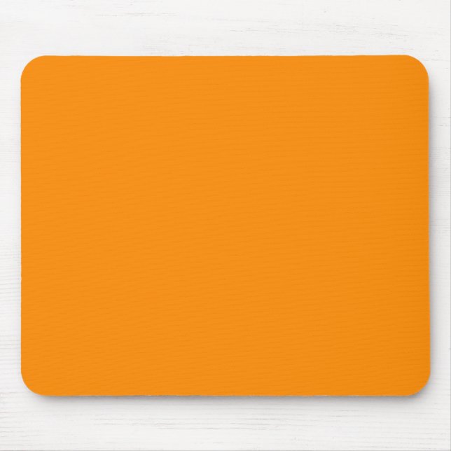 Pure Bright Orange Customised Template Blank Mouse Mat (Front)