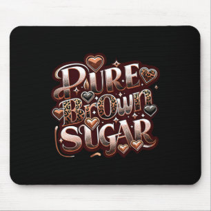 Pure Brown Sugar Proud Black African Womans Drippi Mouse Mat