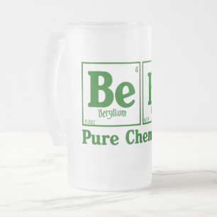Pure Chemistry 2 Frosted Glass Beer Mug