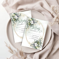 Pure Elegance Botanical Green White Eucalyptus