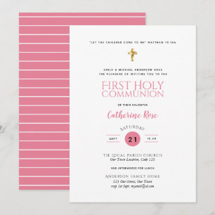 Pure Elegance First Holy Communion Invite GIRLS