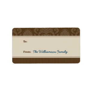Pure Elegance Holiday Gift Tag (brown/taupe)