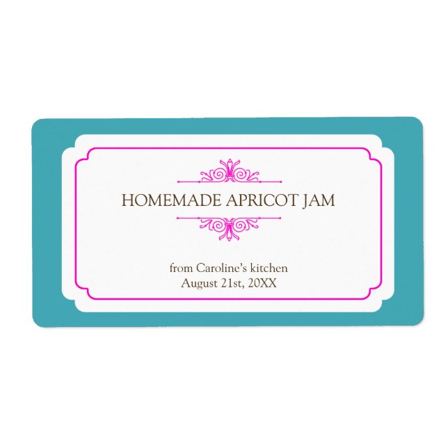 Pure elegance solid teal pink kitchen stickers (Front)