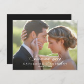 Pure Elegance Wedding Photo Thank You Card (Front/Back)