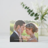 Pure Elegance Wedding Photo Thank You Card (Standing Front)