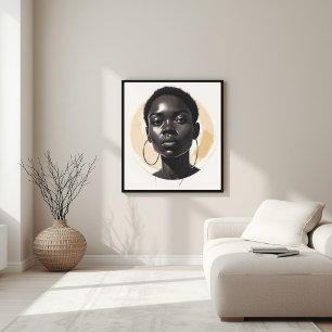 Pure Essence – Contemporary Black Portrait II Poster