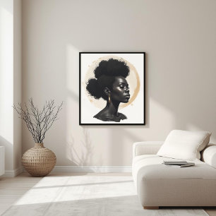 Pure Essence – Contemporary Black Portrait III Poster