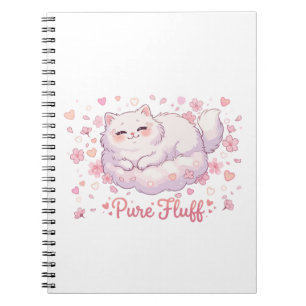 Pure Fluff Cute Kawaii Cat Notebook