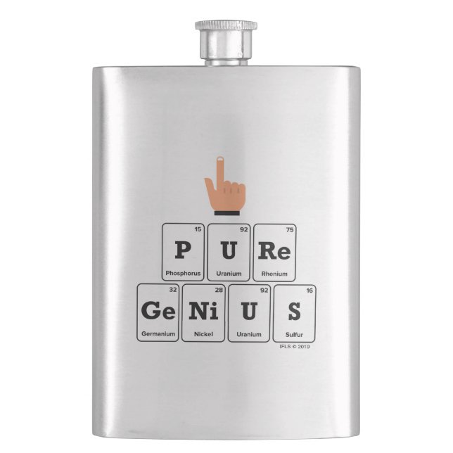 Pure Genius Hip Flask (Front)